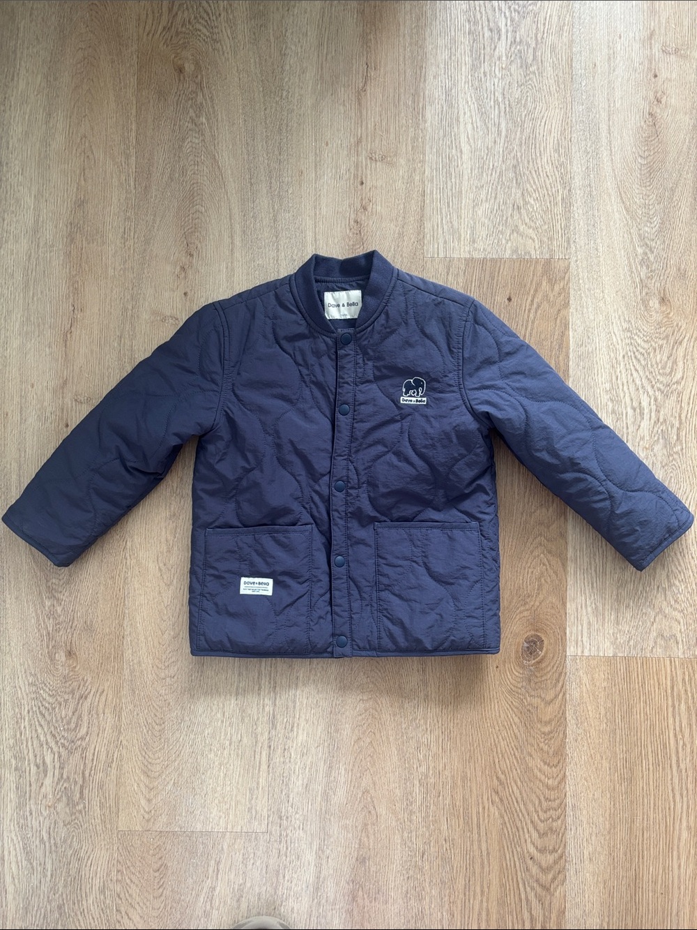 Navy Quilted Kids Jacket